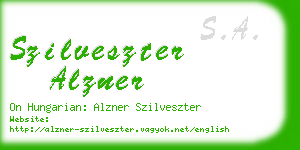 szilveszter alzner business card